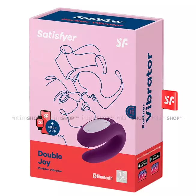 Стимулятор для пар Satisfyer Double Joy, фиолетовый