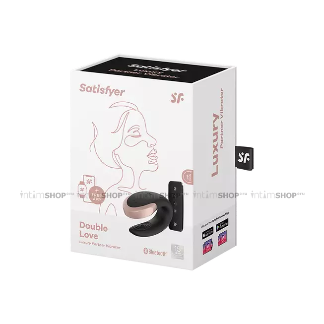 Стимулятор для пар Satisfyer Double Love с пультом ДУ, черный