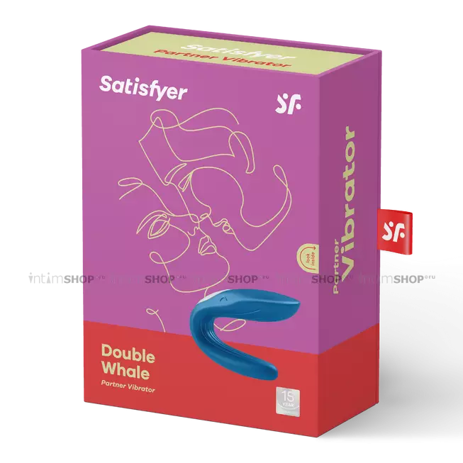 Стимулятор для пар Satisfyer Double Whale, синий