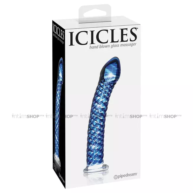 Стимулятор Pipedream Icicles витой 17.8 см, синий