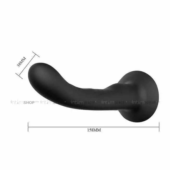 Страпон Baile Ultra Harness Curvy Dildo, черный