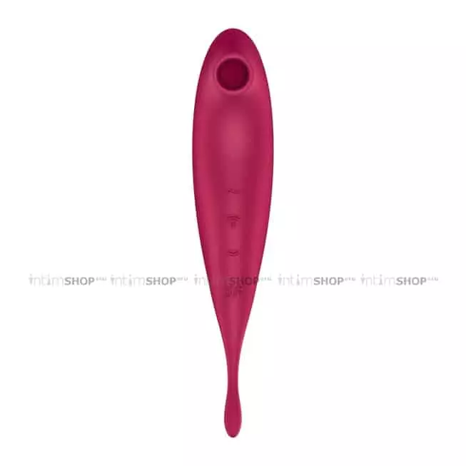 Точечный вибратор с вакуумной стимуляцией Satisfyer Twirling Pro+, красный