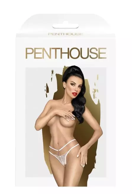 Трусики-стринги Penthouse Open secret с доступом M/L, нежно-розовые