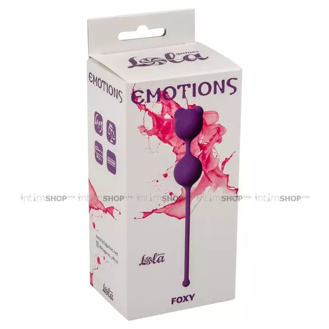 Вагинальные шарики Lola Toys Emotions Foxy, фиолетовые