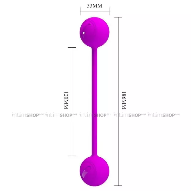 Вагинальные шарики Pretty Love Kegel Ball III, фуксия