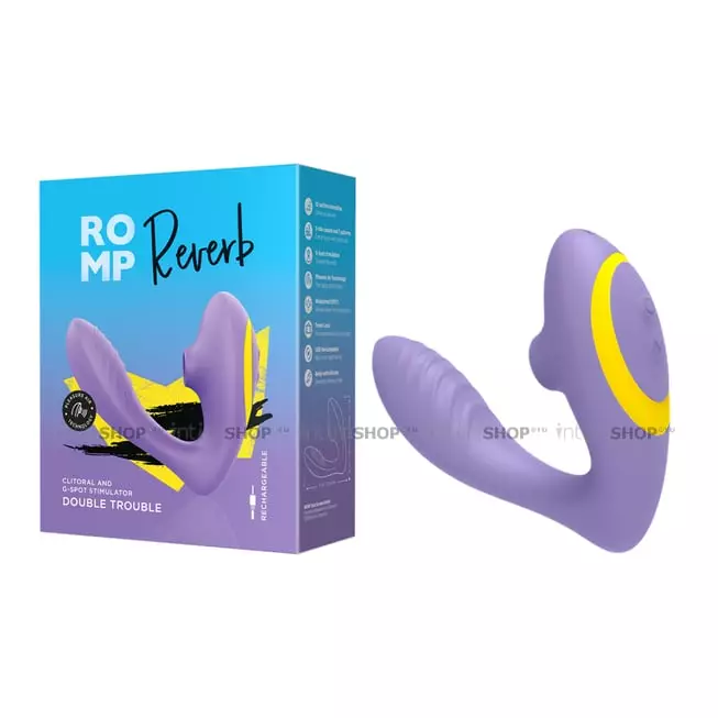 Вакуумно-волновой стимулятор с вибрацией Romp Reverb, фиолетовый