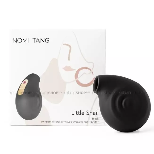 Вакуумный стимулятор с вибрацией Nomi Tang Little Snail, черный