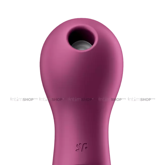 Вакуумный стимулятор с вибрацией Satisfyer Lucky Libra, бордовый