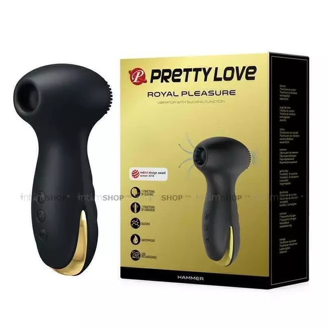 Вакуумный вибростимулятор клитора и эрогенных зон Baile PrettyLove Hammer Royal Pleasure