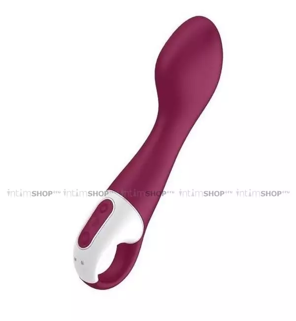 Вибратор для точки G с нагревом Satisfyer Hot Spot, бордовый