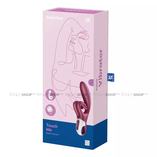 Вибратор-кролик Satisfyer Touch Me, бордовый