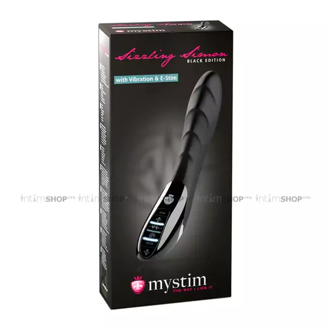 Вибратор с миостимуляцией Mystim Sizzling Simon Black Edition, черный