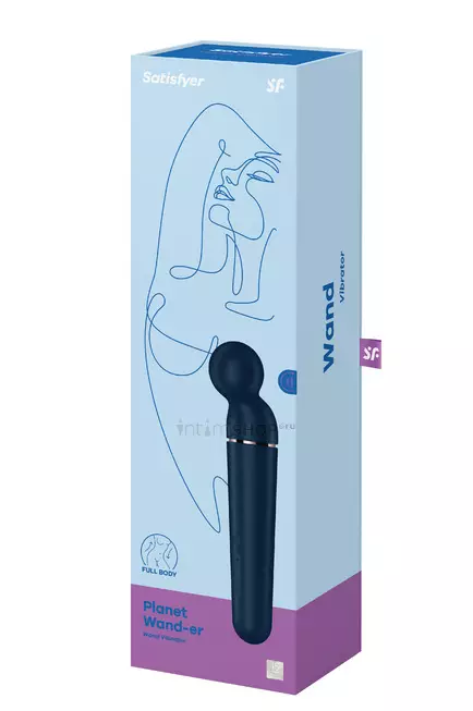 Вибромассажер Satisfyer Planet Wand-er, синий