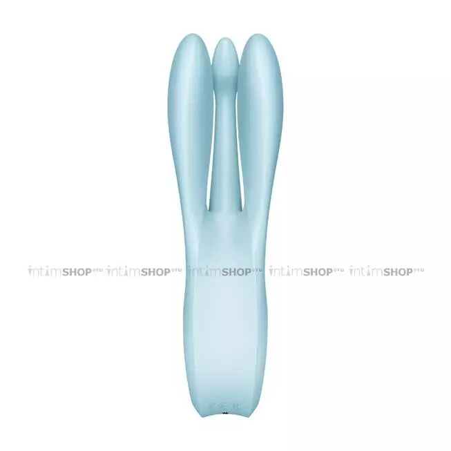 Вибромассажер Satisfyer Threesome 1 для стимуляции клитора и сосков, голубой