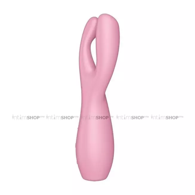 Вибромассажер Satisfyer Threesome 3 для стимуляции клитора и сосков, розовый