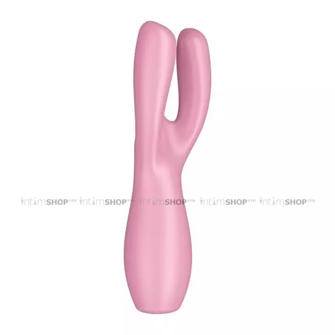 Вибромассажер Satisfyer Threesome 3 для стимуляции клитора и сосков, розовый