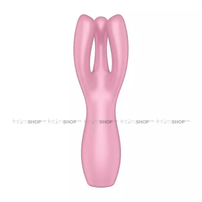 Вибромассажер Satisfyer Threesome 3 для стимуляции клитора и сосков, розовый