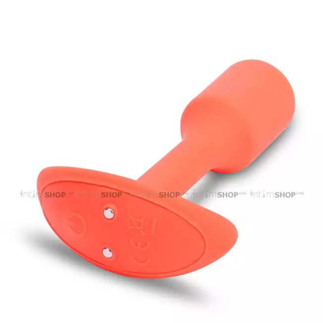 Вибропробка для ношения B-Vibe Vibrating Snug Plug 1, оранжевая