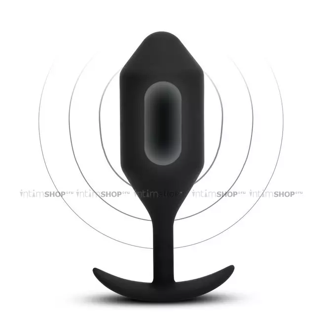 Вибропробка для ношения B-Vibe Vibrating Snug Plug 5, черная