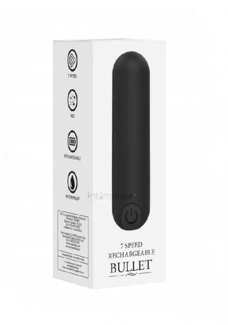 Вибропуля Shots BGT 7 Speed Rechargeable Bullet, черный