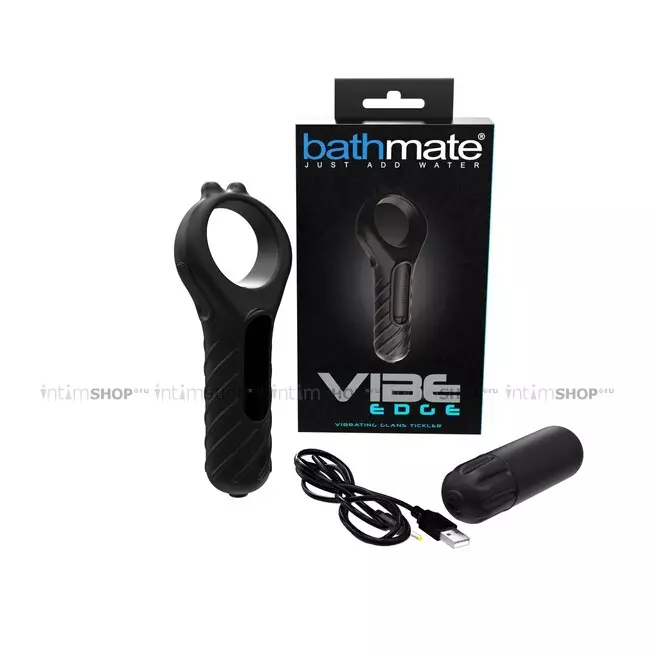 Вибростимулятор для головки члена Bathmate EdgeVibe, черный