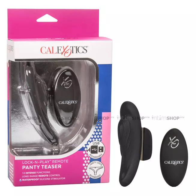 Вибровкладка в трусики CalExotics Lock-N-Play с пультом ДУ, чёрная