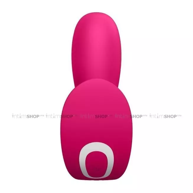 Вибровкладка в трусики с вагинальным и анальным отростком Satisfyer Top Secret+, розовая